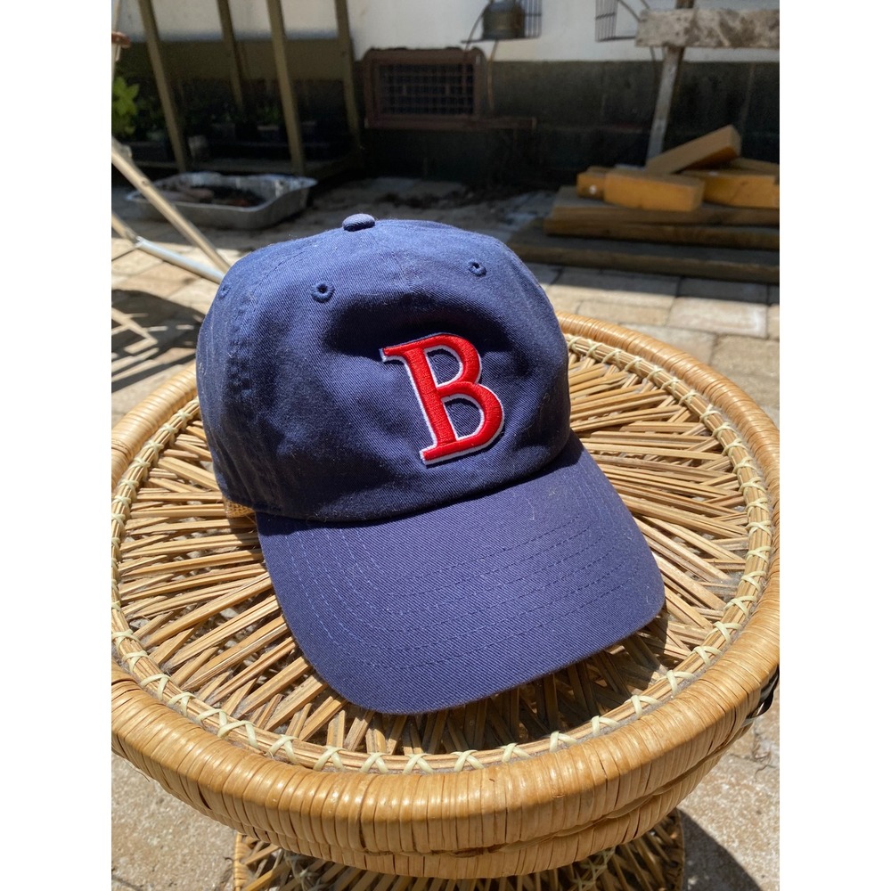 Bay State Apparel Boston Navy Blue Embroidered Dad Hat Strapback Baseball Cap